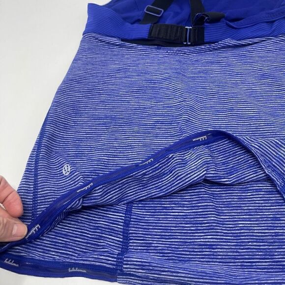 Lululemon Women's Blue Striped Sleeveless Tank Top Size 6 - Picture 7 of 7
